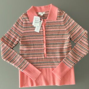 Striped Collared Sweater